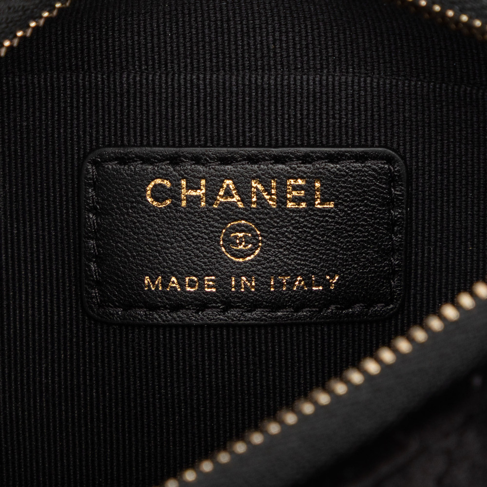 Pre-Loved Chanel CC Quilted Velour Half Moon Chain Crossbody - Picture 6 of 9